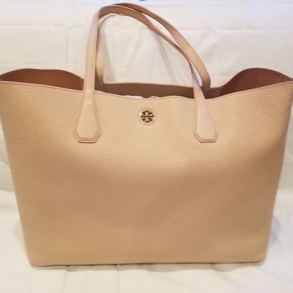Tory Burch Tote Color Code Light Oak/Gingersnap